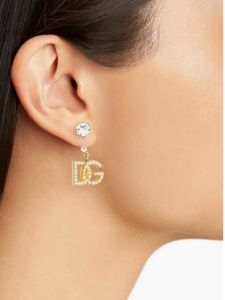 Dolce&Gabbana New Logo Drop Back Earrings